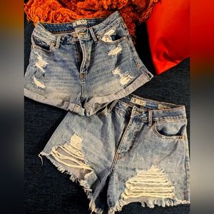Two Pairs of Rewash Jean Shorts